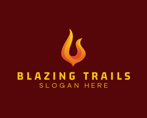 Blazing Fire Energy Fuel logo design