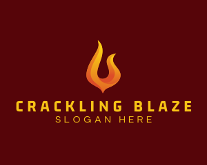 Blazing Fire Energy Fuel logo design