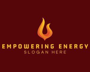 Blazing Fire Energy Fuel logo design