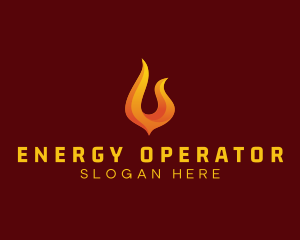 Blazing Fire Energy Fuel logo design