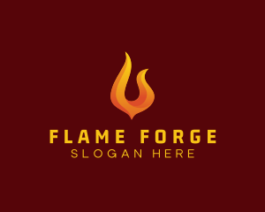 Blazing Fire Energy Fuel logo design