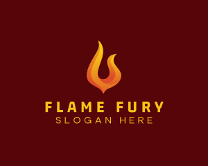 Blazing Fire Energy Fuel logo design