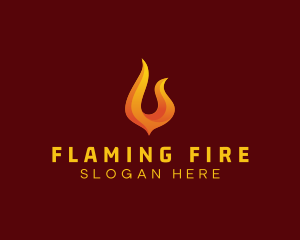 Blazing Fire Energy Fuel logo design