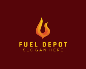 Blazing Fire Energy Fuel logo design