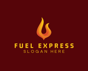 Blazing Fire Energy Fuel logo design