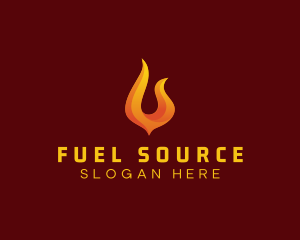 Blazing Fire Energy Fuel logo design