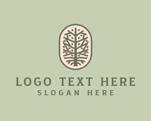 Oval - Mangrove Tree Branch logo design