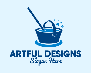 Cleaning Water Bucket  logo design