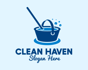 Cleaning Water Bucket  logo design
