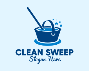 Cleaning Water Bucket  logo design