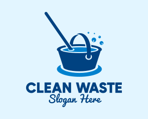 Cleaning Water Bucket  logo design