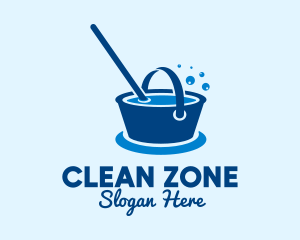 Cleaning Water Bucket  logo design