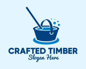 Cleaning Water Bucket  logo design