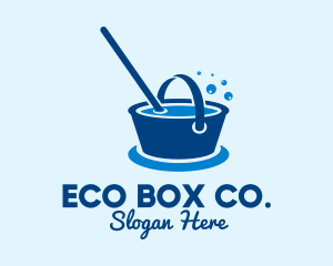 Cleaning Water Bucket  logo design