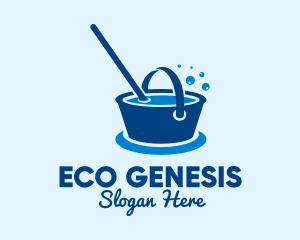 Cleaning Water Bucket  logo design