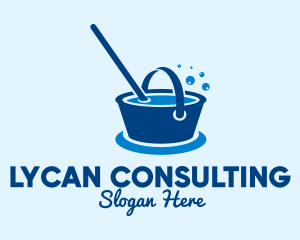 Cleaning Water Bucket  logo design