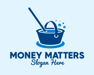 Cleaning Water Bucket  logo design