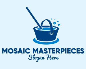 Cleaning Water Bucket  logo design