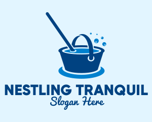 Cleaning Water Bucket  logo design