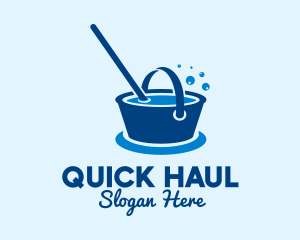 Cleaning Water Bucket  logo design