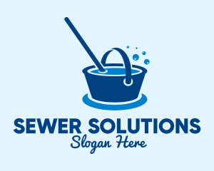 Cleaning Water Bucket  logo design