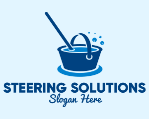 Cleaning Water Bucket  logo design