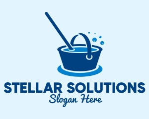 Cleaning Water Bucket  logo design