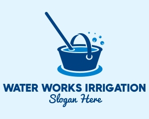 Cleaning Water Bucket  logo design