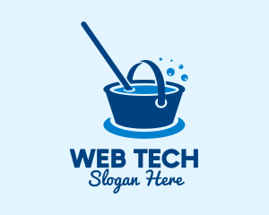 Cleaning Water Bucket  logo design