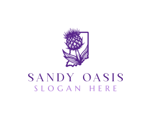 Indiana Spiky Thistle logo design