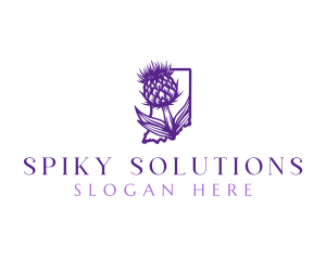 Indiana Spiky Thistle logo design