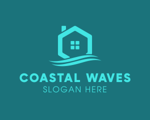 Hexagon Wave Realty logo design