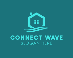 Hexagon Wave Realty logo design