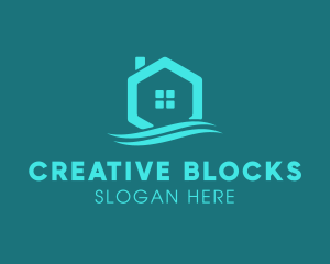 Hexagon Wave Realty logo design