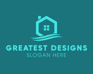 Hexagon Wave Realty logo design