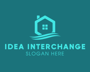 Hexagon Wave Realty logo design