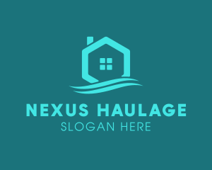 Hexagon Wave Realty logo design