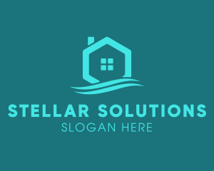 Hexagon Wave Realty logo design