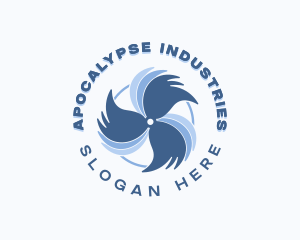 Industrial Wind Propeller logo design