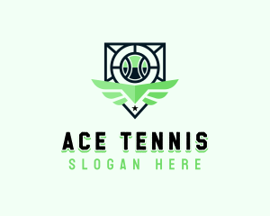 Tennis Sports Shield logo