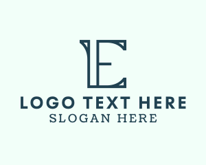 Modern Business Letter E logo