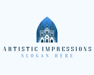 Gothic Cathedral Church logo design