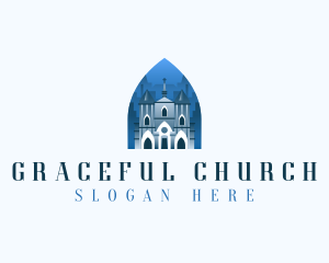 Gothic Cathedral Church logo design