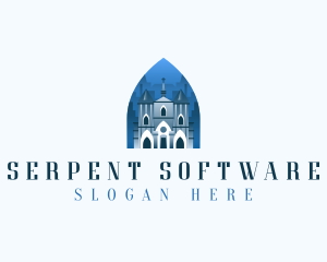 Gothic Cathedral Church logo design