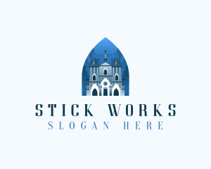 Gothic Cathedral Church logo design