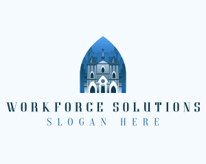 Gothic Cathedral Church logo design