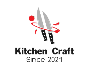 Kitchen Knife Culinary logo design