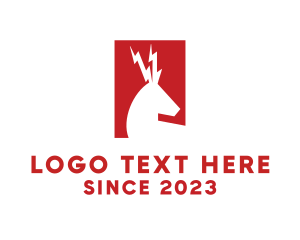 Electric Antelope Deer Animal logo