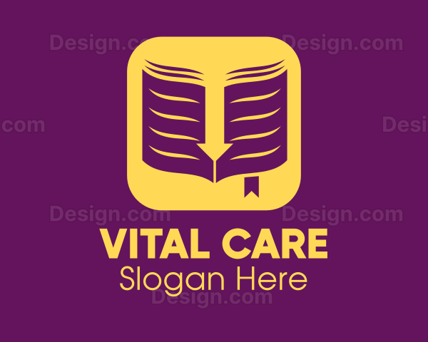 Yellow Elegant Ebook Application Logo