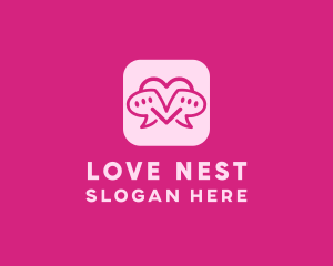 Love Message Dating App logo design